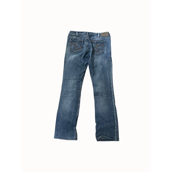 Silver Jeans Co. Suki Mid Slim Bootcut Jeans W32/L35 Distressed Look - Picture 7 of 9